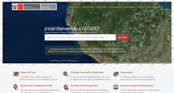 Desktop Screenshot of geoidep.gob.pe