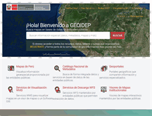 Tablet Screenshot of geoidep.gob.pe